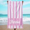 Personalized Striped Beach Towel Microfiber Towel Thin Quick Dry Absorbent for Beach Swimming Yoga Bath Sports