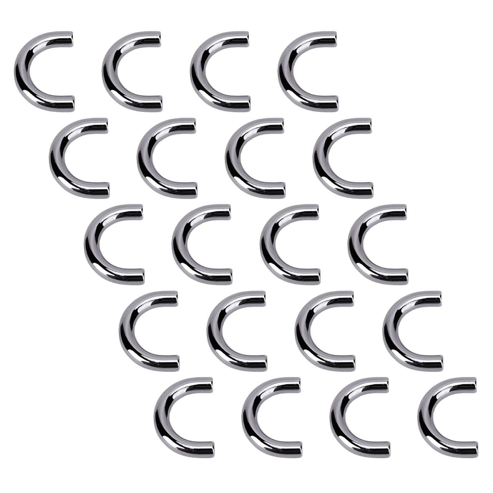 Lot de 20 Boucles Connecteurs Métalliques pour Sacs Forme Arche U Connecteur Boucle avec Vis pour Artisanat du Cuir