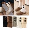 Button Detail Boot Toppers Crochet Knitted Boot Socks  Leg Warmers for Leggings/Jeans