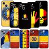 Romania Flag Luxury Phone Case For iPhone 17 Air 16 Plus 13 15 14 12 11 Pro MAX 7 8 SE Soft TPU Black Cover