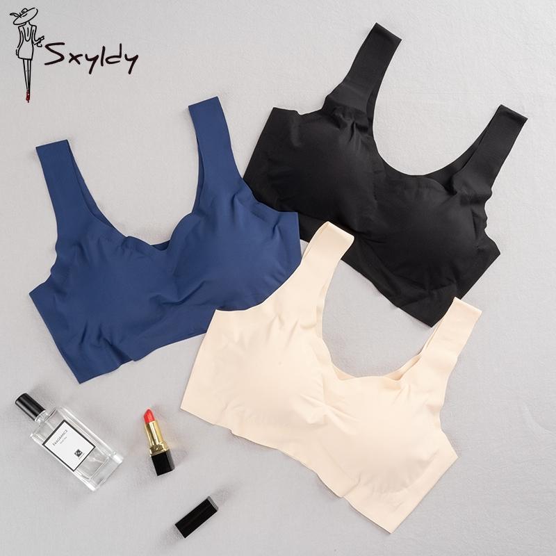 Ice Silk BH Nahtlose Weste BHs Frauen Push Up Unterwäsche Schlaf Top Gepolsterte Stoßfeste Dünne Candy Dessous Bralette