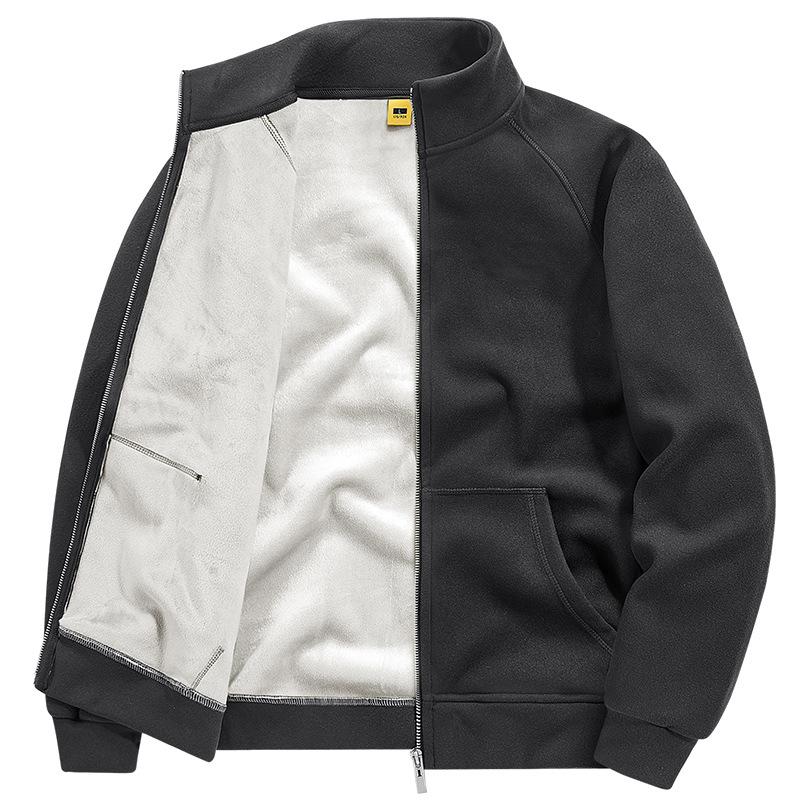 

Мужская весенне-осенняя куртка, мужской свободный кардиган, повседневная куртка-стойка 5XL чёрный