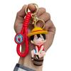 Keychain One Piece Big Kush Manga Monkey D. Luffy Monkey Straw Hat On Barrel Keychain 7.5 Cm