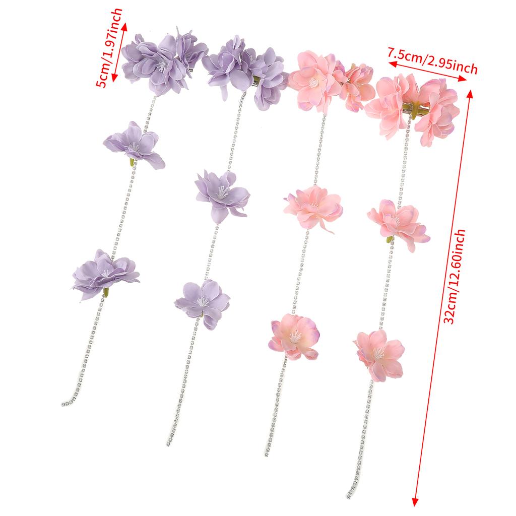 Clips de Păr Lanț Hawaiian Handmade Flori Mici Artificiale Agrafă de Păr Ac de Păr Pentru Femei Fată Cadou Accesorii de Păr Articole de Podoabă pentru Cap