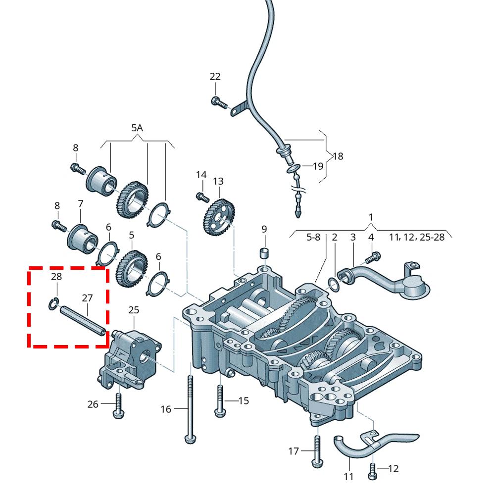 77mm/100mm Oil Pump Drive Key For A3 A4 A5 A6 Q5 Alhambra Exeo Superb Passat CC Scirocco Hex Allen Balance Shaft With Securing Ring Circlip Repair Kit