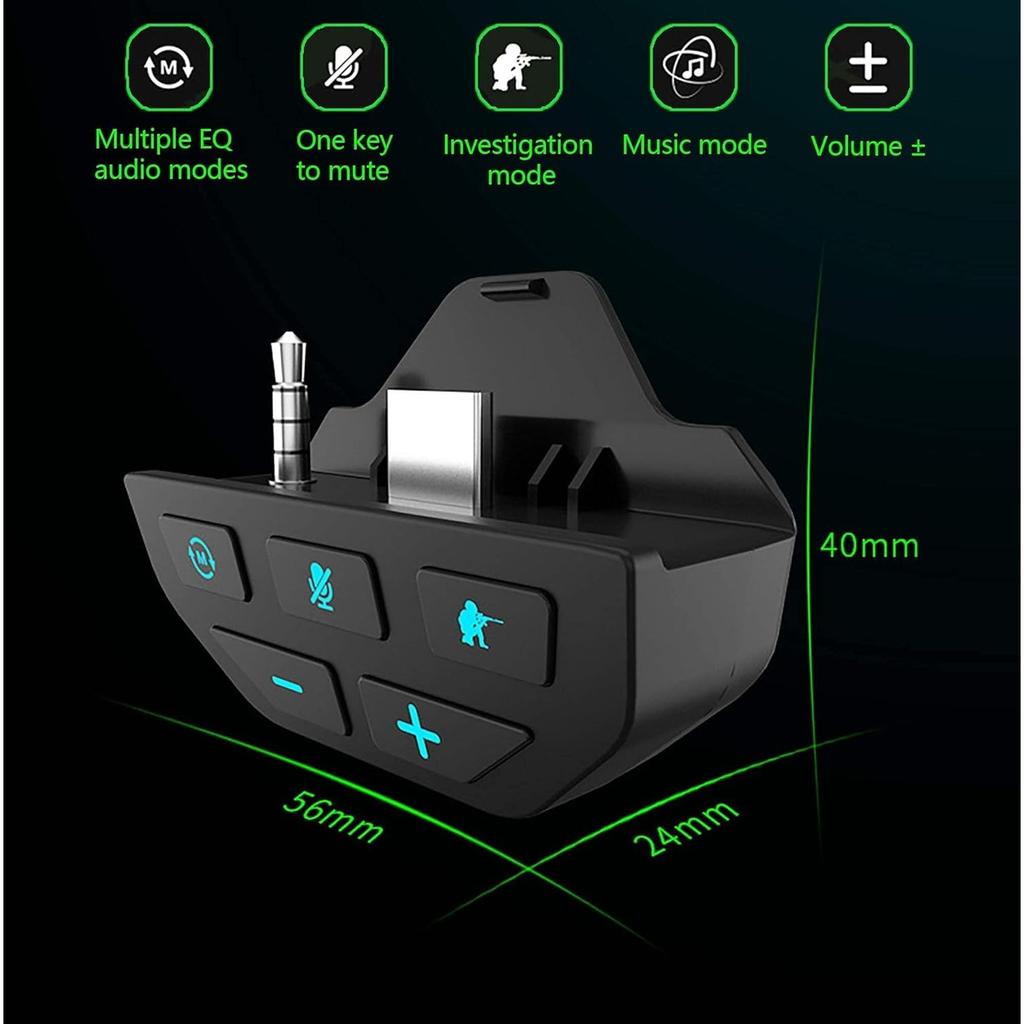 Stereo-Headset-Adapter nur für Microsoft Xbox One X/S Controller, Sound Enhancer mit 3,5-mm-Audiobuchse