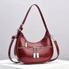 Vintage Women Solic Color Crossbody Bag Women Luxury Designer Shoulder Bags Fashion Mini Handbag Pu Leather Female Underarm Bag