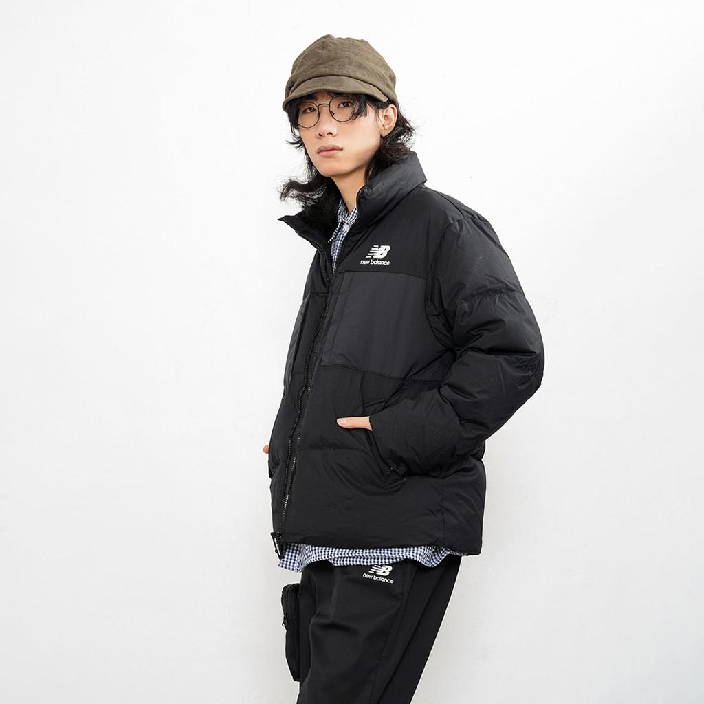 New Balance Down Jackets Unisex Black Stand Collar Moderate Other 5PB43053-BK