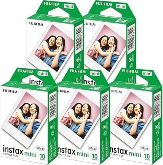 

Fuji Film Instax Mini Instant Camera 10 штук x 5 комплектів Розмір картки Instax Film Купуйте через оригінальний засіб для чищення об’єктивів у комплекті (50 штук) &
