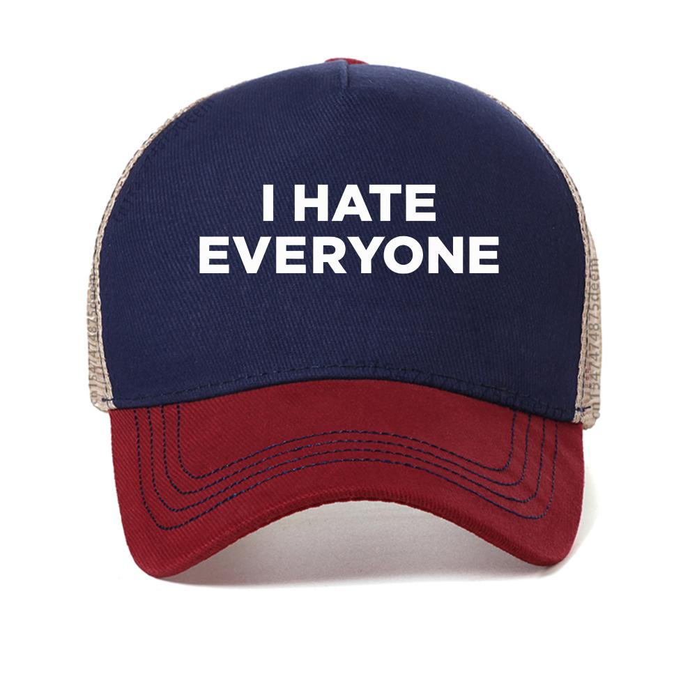 

New Sugarbaby I Hate Everyone baseball cap Summer Fashion Women mesh Snapback hats outdoor casual adjustable mesh trucker hat Adjustable