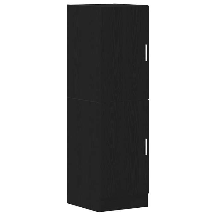 VidaXL Armoire de cuisine noir 38x41,5x131,5 cm bois d'ingénierie 860113