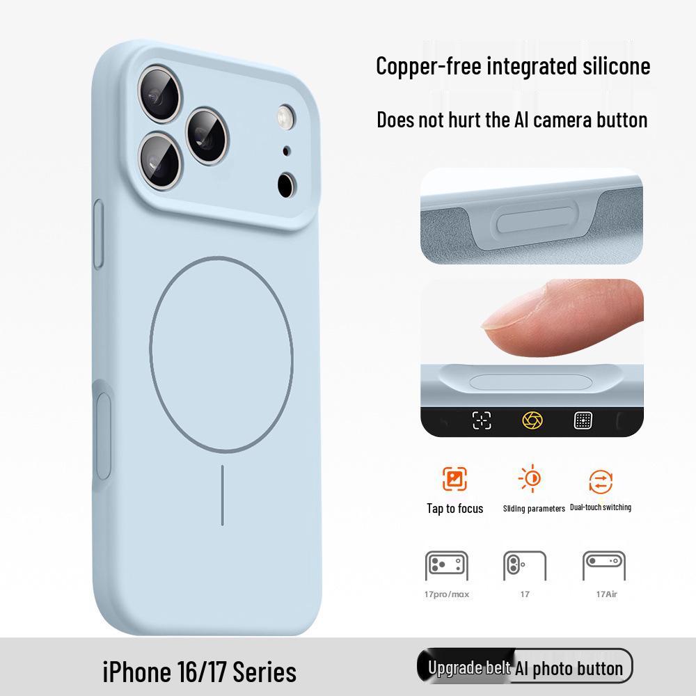 All-Inclusive Liquid Silicone Magnetic Protective Case for iPhone 16/17 Pro Max iPhone 16 Pro Max
