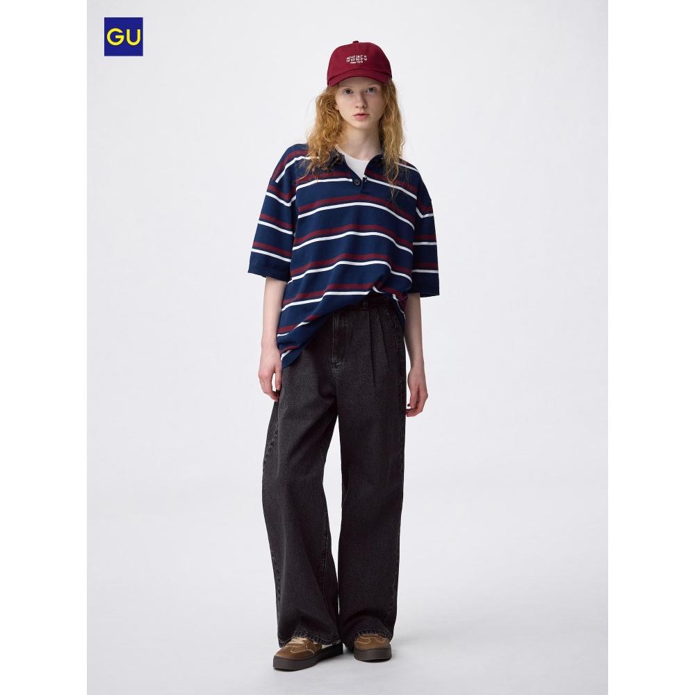 Uniqlo Gu Denim Pleated Trousers