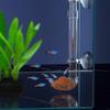 Acrylic Aquarium Fish Feeder Transparent Tube Floating Sinking Feed Suction Cup Feeding Ring Fish Tank Accessory