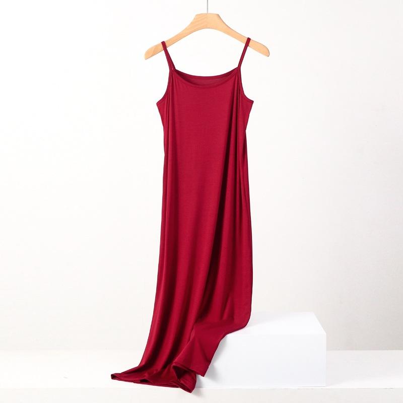 Women's Fashion Summer Spring Solid Color Print Sleeveless Suspenders Loose Waistline Casual Dresses