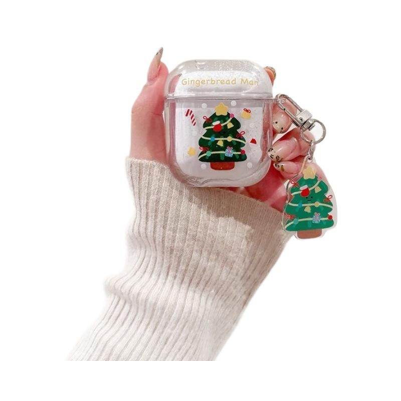 Cartoon quicksand Christmas gingerbread man Apple AirPodspro1 earphone cover 1st generation pendant 1st generation hard pro female