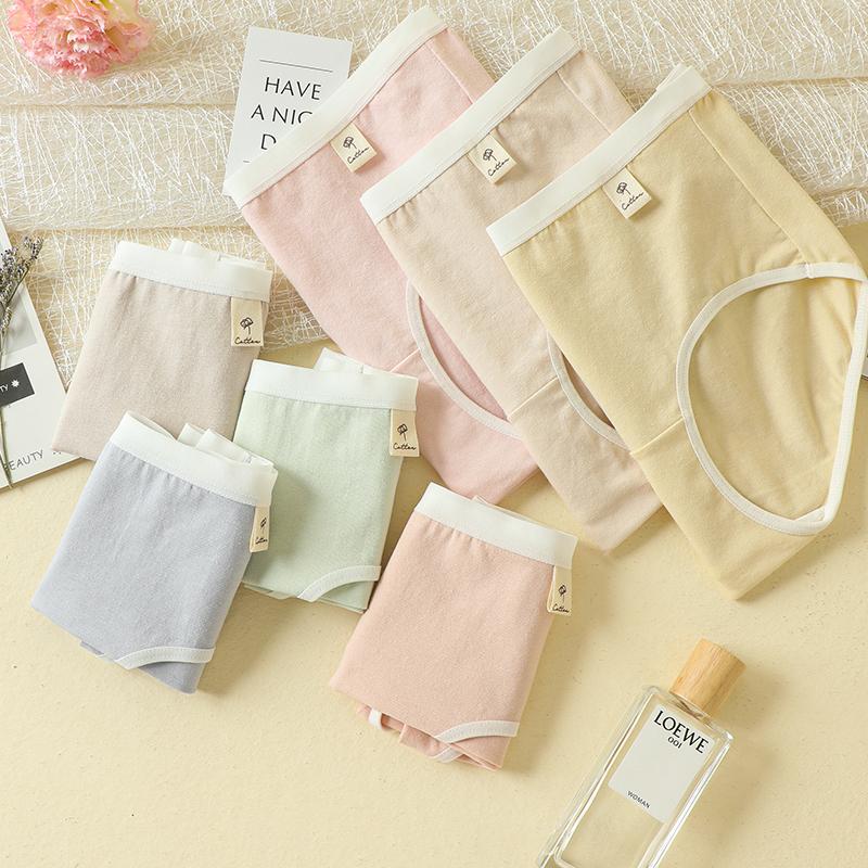 7Pcs/set New Panties Cotton Lingerie Seamless Cotton Briefs Breathable Cute Girls Intimates