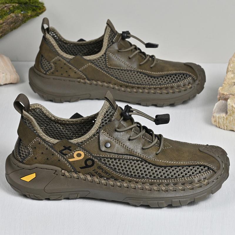 Men's Outdoor Mesh Hiking Shoes Breathable Non-slip Quick-dry Wading Shoes for Summer Trekking Walking Fishing Water Sneakers