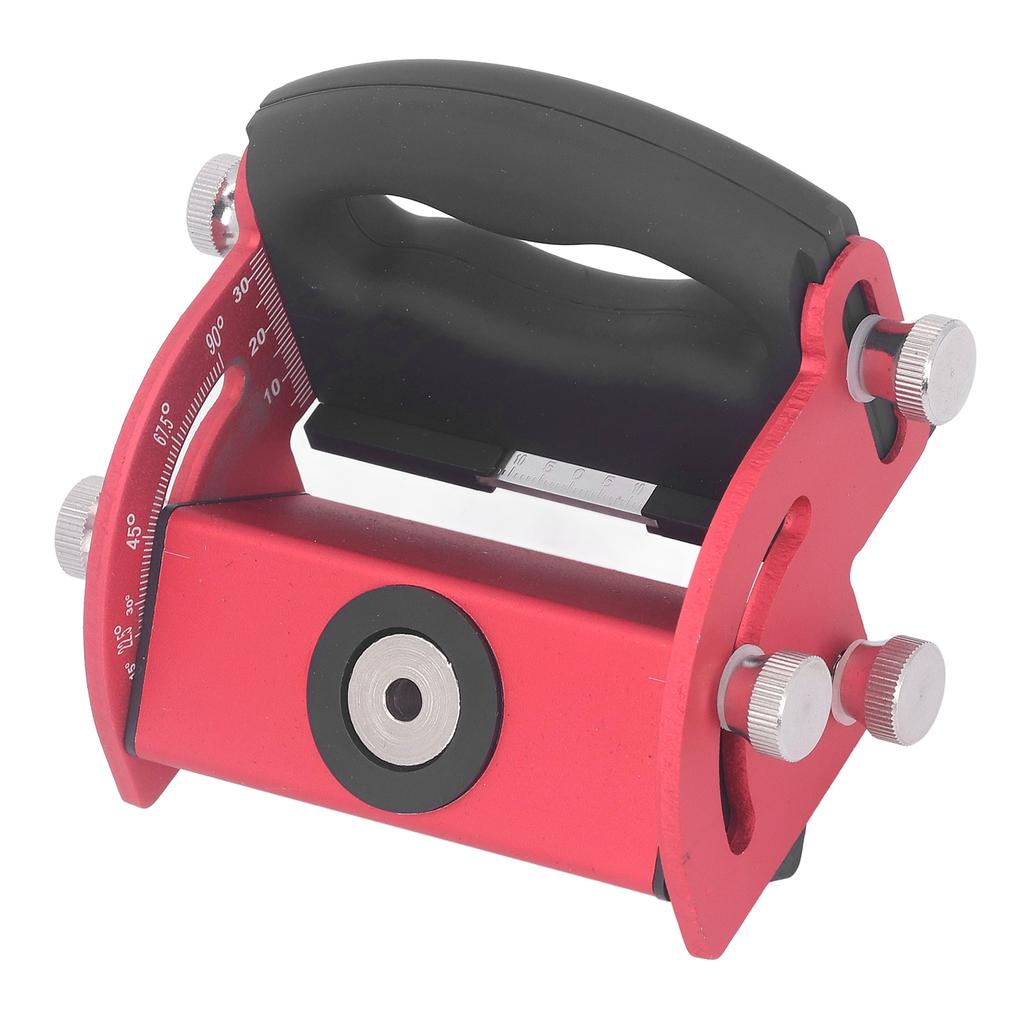 Taschenlochbohrlehren-Set Holzbearbeitung Schrägloch-Locator Aluminiumlegierung 0 bis 90 Grad Einstellbare Dübellehre