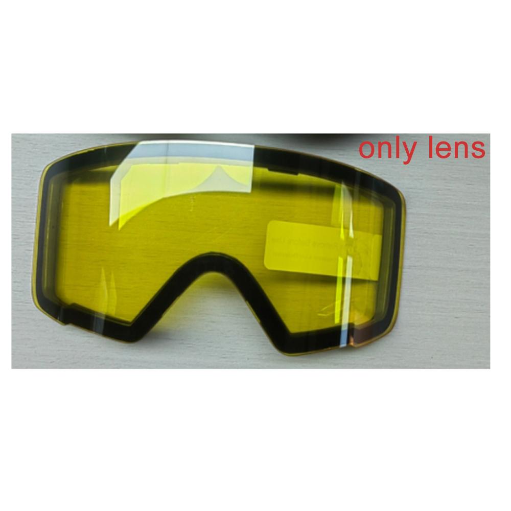 Heated Goggles Anti-Fog OTG Custom Magnetic Lens for Snowmobiling Skiing yellow lens only