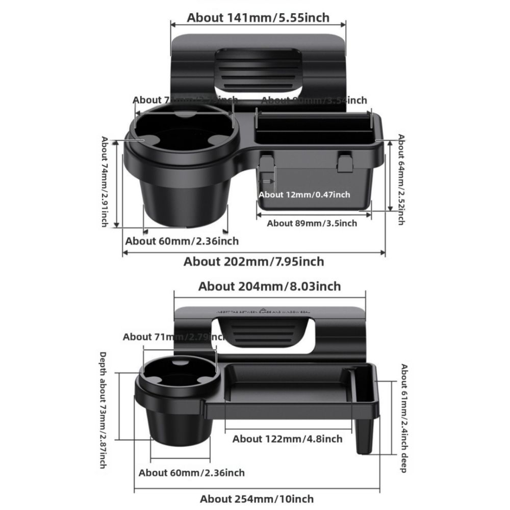 PP Car Door Cup Holder Black Door Side Phone Rack New Drink Bottle Holder  Car Interior