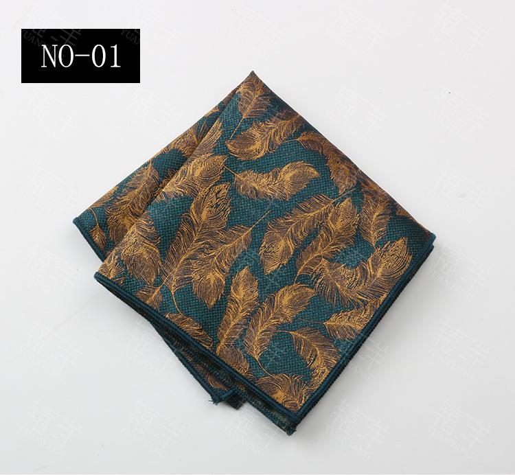 2024 Dress Business Wedding Suit Pocket Small Silk Square Towel Striped Breast Towel Handkerchief Banquet Gift Box