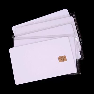 Nowe 5 szt. Iso Pvc Ic z chipem Sle4442 Pusta karta inteligentna Karta kontaktowa Ic Bezpieczeństwo białe