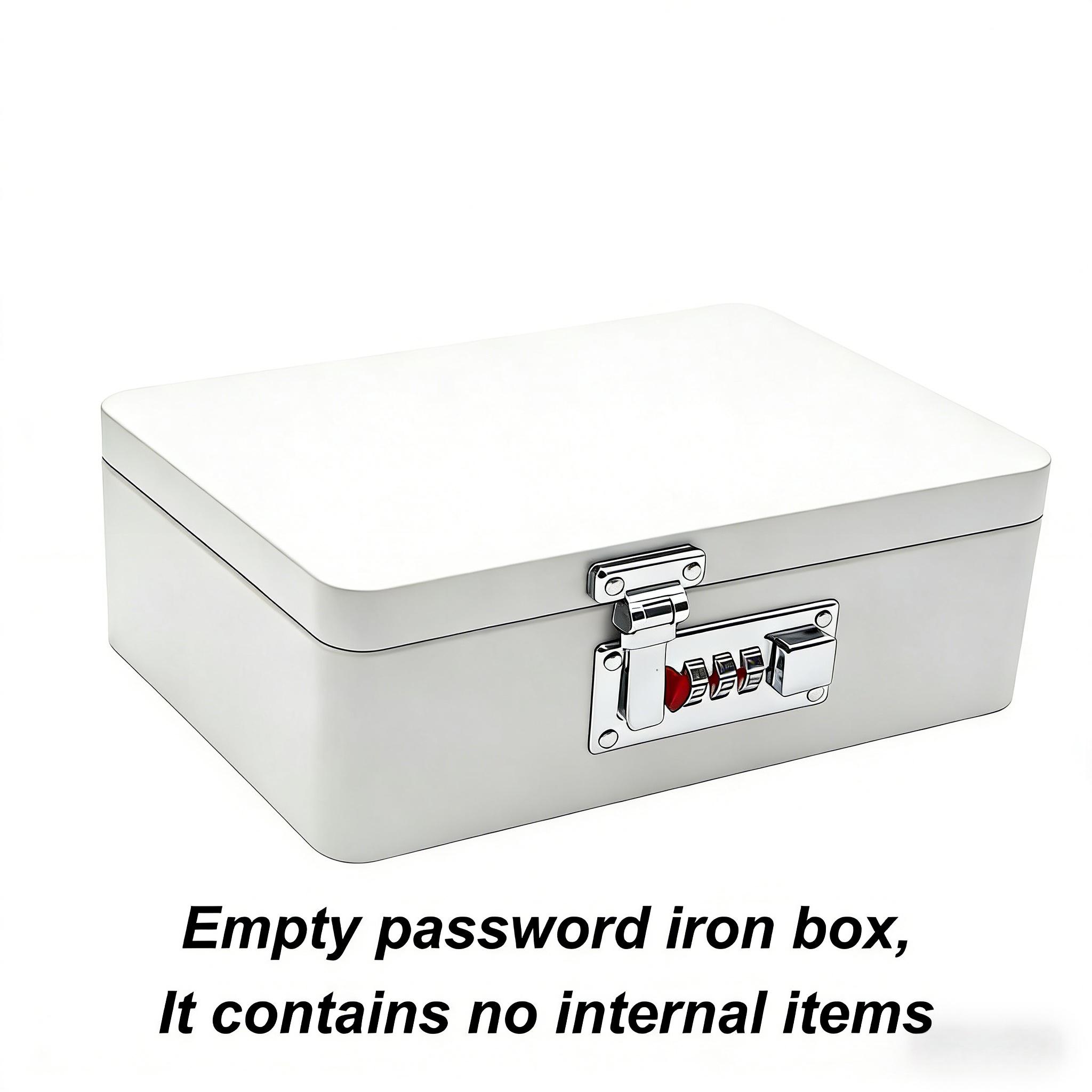 

New Piggy Bank Organizer With Lock Iron Box Password Lock Money Saving Coin Box Treasure Box For Cash Dollars Cents Kid Gift білий