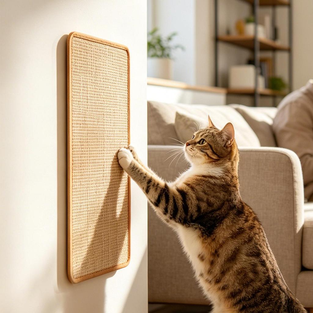 Self-adhesive Cat Scratching Mat Sisal Cat Scratching Mat Cat Scratching Furniture Protector Suitable for Sofas, Walls, and Door
