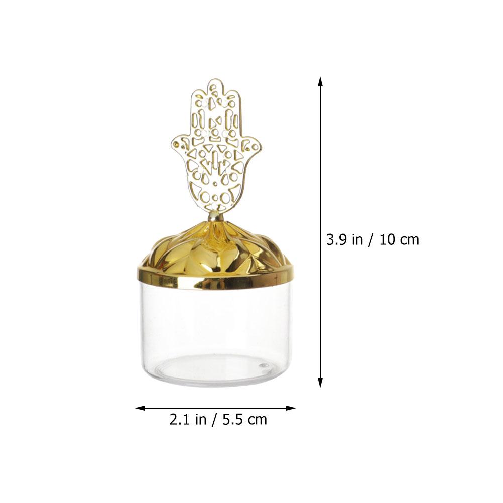12pcs Christmas Candy Box Gold Transparent Dessert Box with Lid Baby Shower Wedding Return Gift Storage Boxes XMAS Favor Box