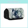 Nezha Cartoon Double Compartment Pen Bag With Durable Nylon For School Use