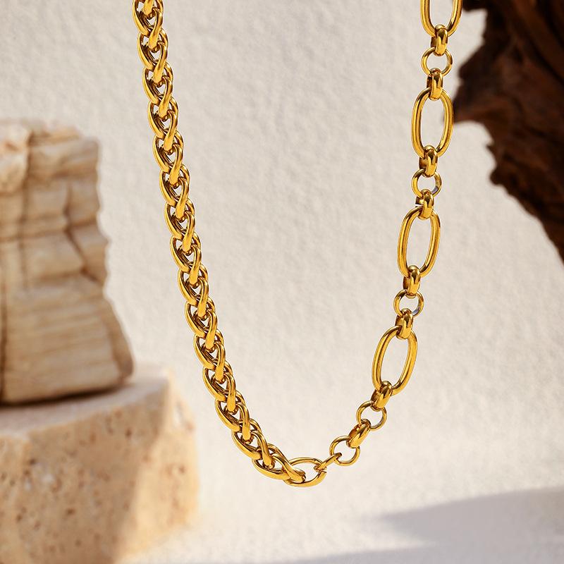 European and American hip hop 101 stainless steel necklace simple niche versatile jewelry accessories men's and women's spot