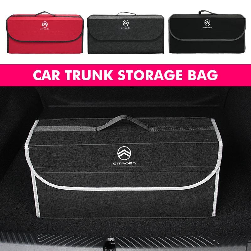 Felt Car Trunk Folding Organizer Bag Foldable Trip Storage Box For Citroen Grand Berlingo Jumper Celysee Xsara Picasso Aircross ajd256