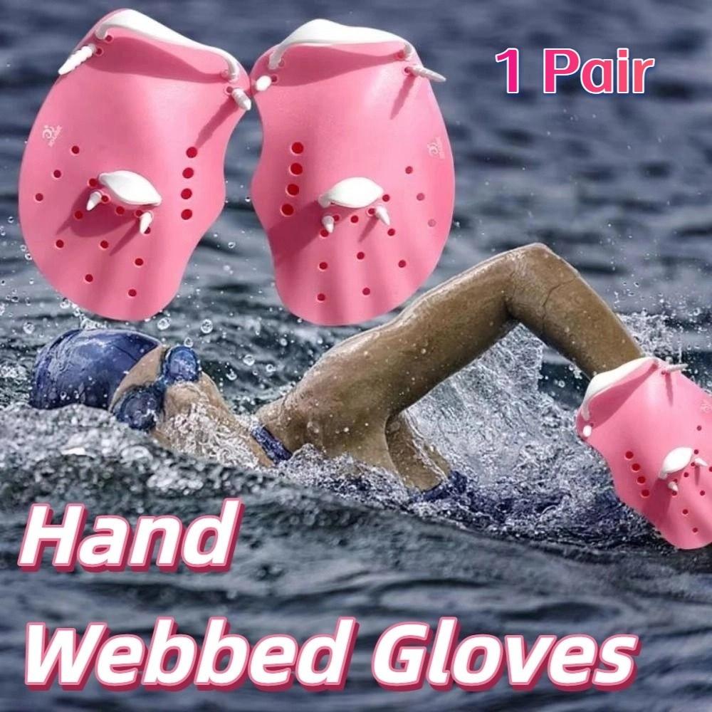 Flexible Swimming Training Paddles Adjustable Finger Webbed Paddle  Swimming Training