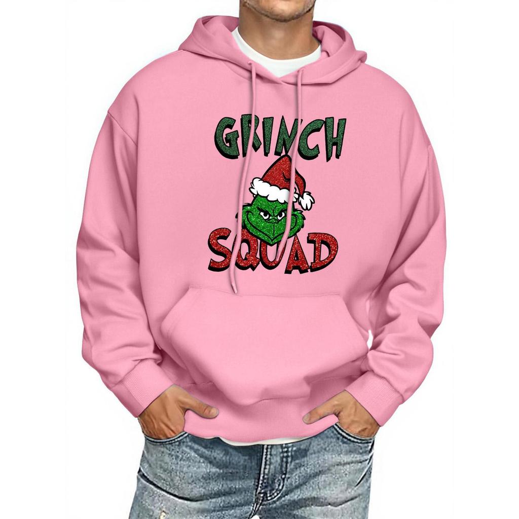 Men's Print Hooded Sweatshirt Long-Sleeve Casual Pullover Hoodie Hooded Sweatshirt