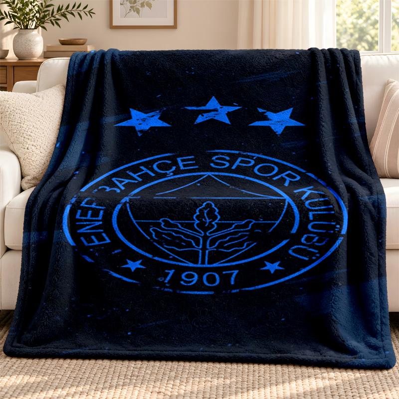 Fenerbahce Blanket Flannel Blanket Soft Cozy Plush Throw for Sofa Bed Lightweight Home Decoration Outdoor Camping