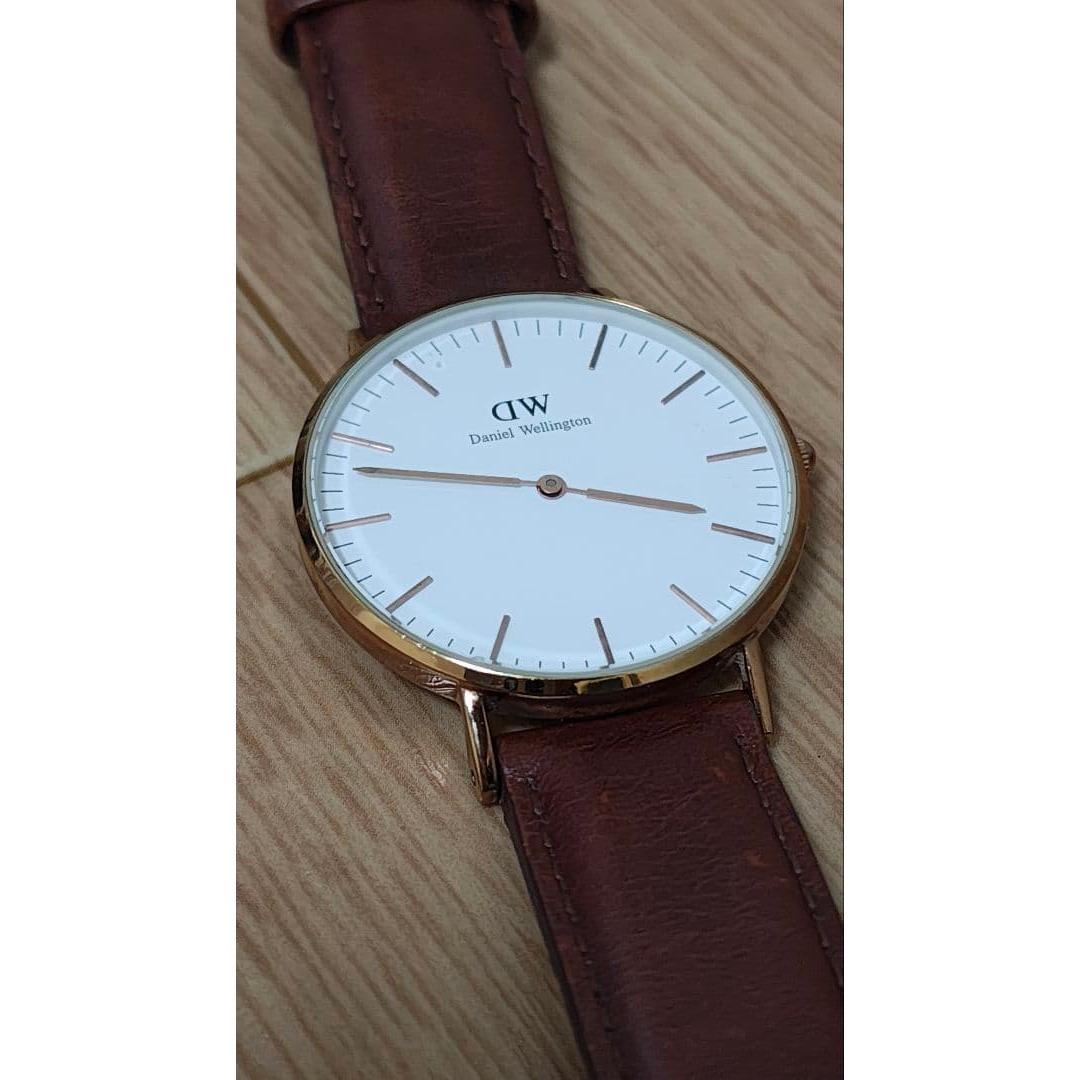 Used [Battery replaced] Daniel Wellington wristwatch brown
