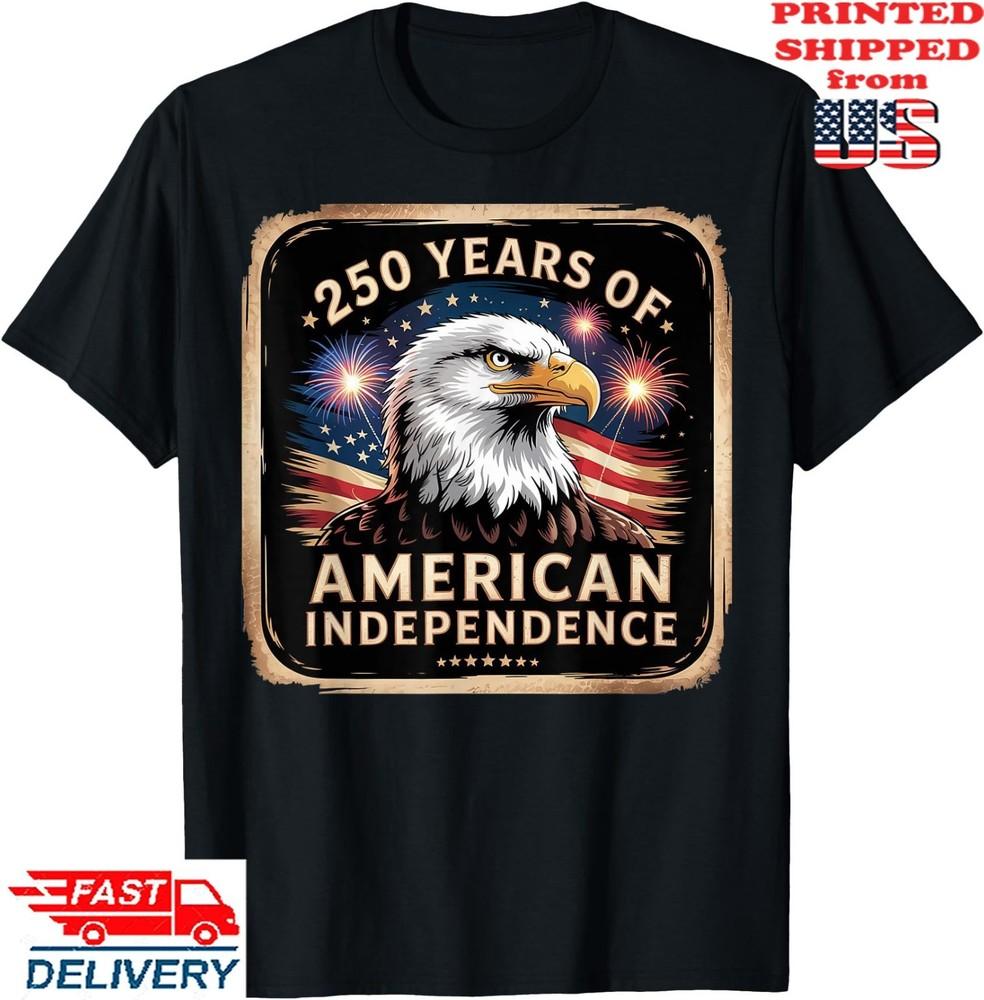 250 Years America Anniversary 250th 4th of July US Flag T-Shirt, Unisex Tee Unisex T-Shirt XL