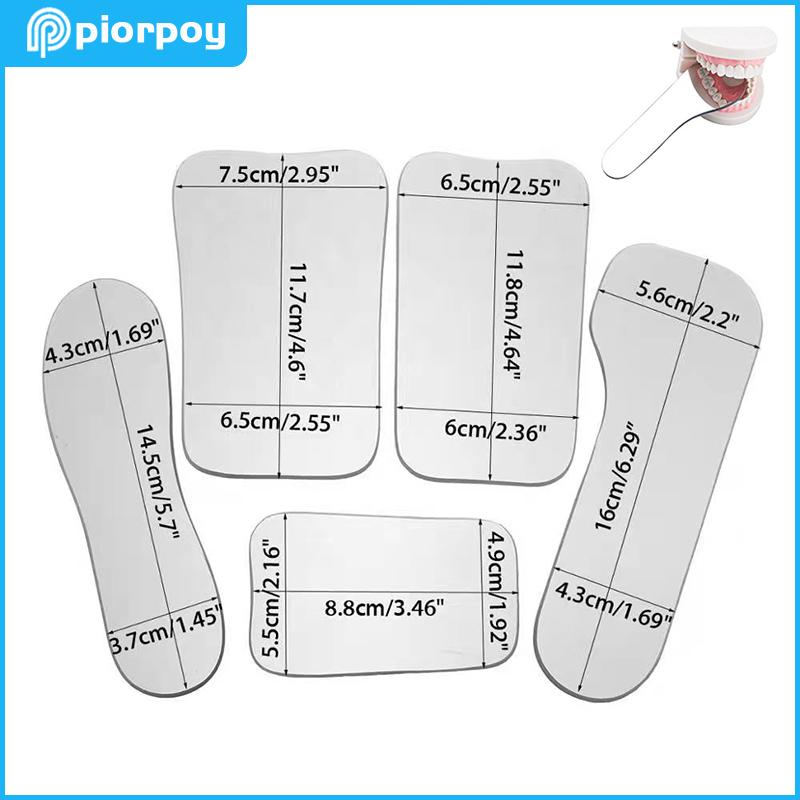 PIORPOY Dentalwerkzeuge Dental Kieferorthopädischer Spiegel Intraoraler Foto Reflektor Doppelseitige Spiegel Zahnmedizin Reflektor 5 Stück/Set