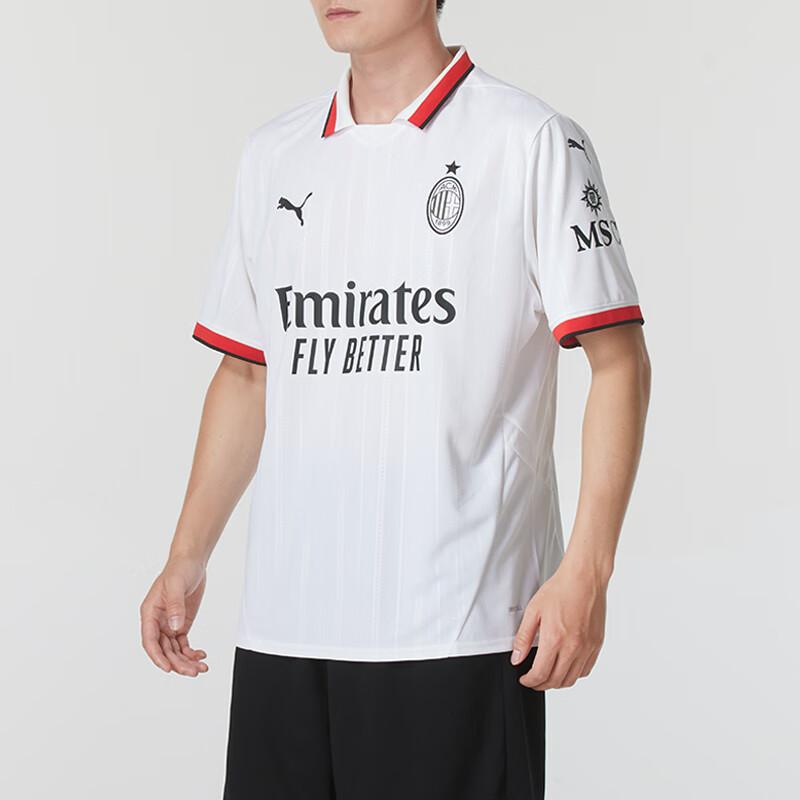 Puma Acm Away Outdoor Fashion Jersey Logo Letter Print Breathable Moisture-Wicking Short Sleeve T-Shirt Men Tops White 77501502