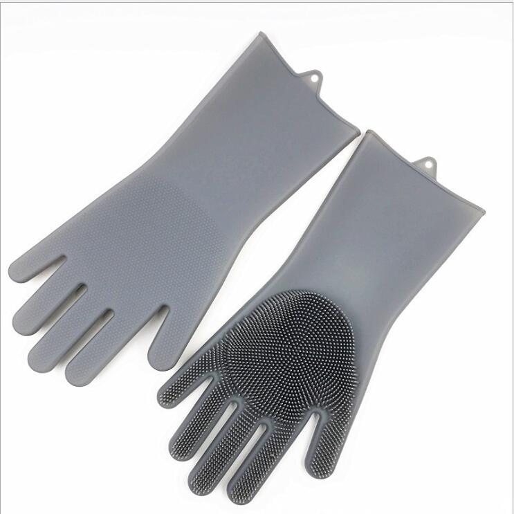 Silicone Dishwashing Gloves Waterproof and High Temperature Resistant Kitchen Multifunctional Gloves