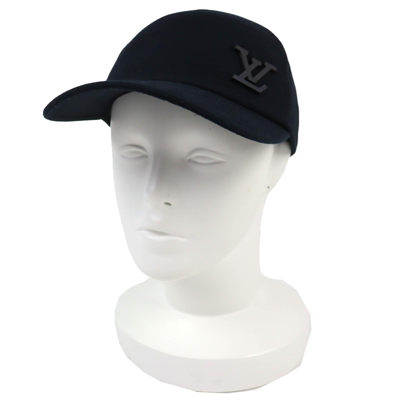 

Very Good LOUIS VUITTON Cap Aerogram Baseball cap hat black cotton mens M M77124 Used