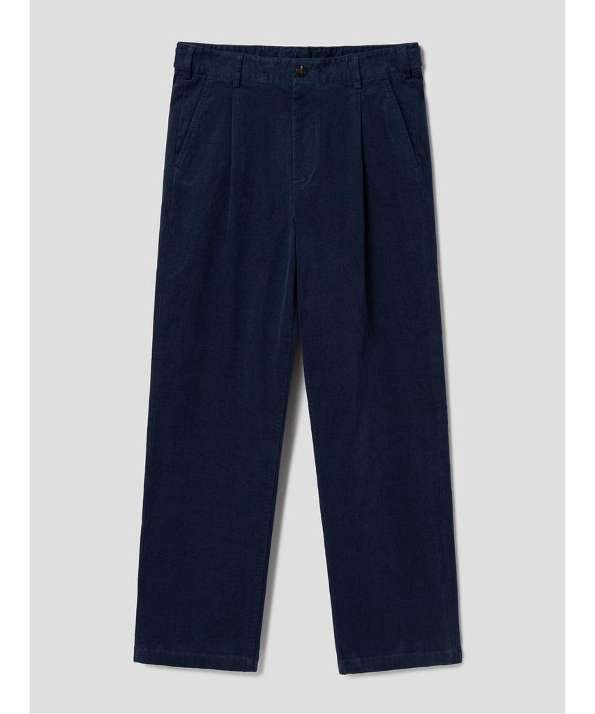 SHIFT.G Semi Wide Brushed Cotton Pants Navy