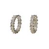 Fashion Micro-Inlaid Square Super Flash Zircon Earrings, Light Luxury Temperament Circle Earrings Women, Versatile Earrings