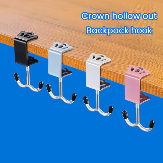 

6Pcs Desk Bag Hangers Storage Hooks Strong Load-bearing Easy Installation Multipurpose Desk Mount Backpack Hanger Holder A синій