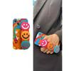 Graffiti Flower Wrist Strap Crossbody Full Coverage Phone Case For Iphone 13 14 15 16 17 Pro Max