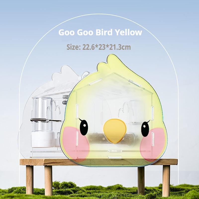 

Товары для животных Клетка для попугаев на вынос Прозрачная уличная клетка Клетка для птиц Акриловая дорожная клетка жёлтый