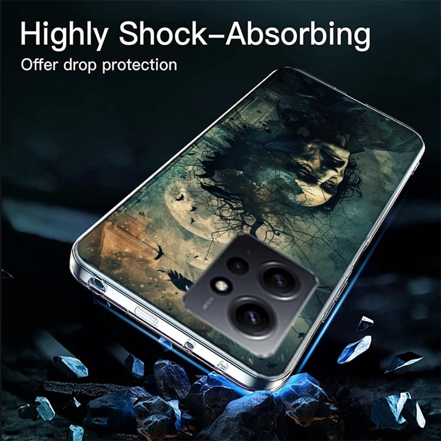 Edgar Allan Poe Phone Case For Redmi 12 13C 12C 15C 9 10 10C Note 13 Pro Plus 14 15 Pro 9T 9C 9A TPU Soft Cover Clear Cell Cases