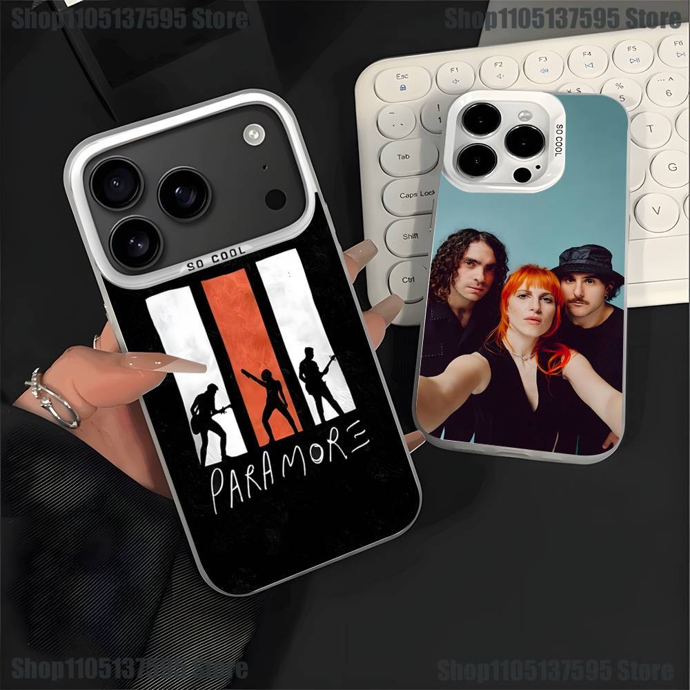 P-ParamoreS Band Phone Case For iPhone 17,16,15,14,13,12,11,Pro,XS,Max,Plus,Mini,SE4,E White Matte Shockproof Cover