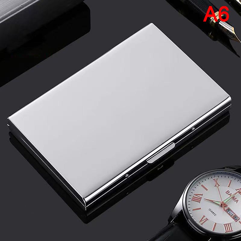 Aluminium Antimagnetischer Kartenhalter Damen Herren Metall Rindsleder Kredit